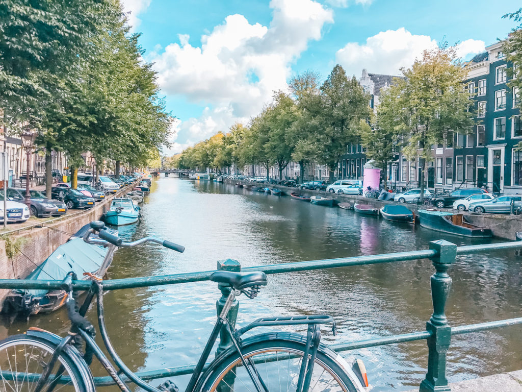 river, bikes, Amsterdam