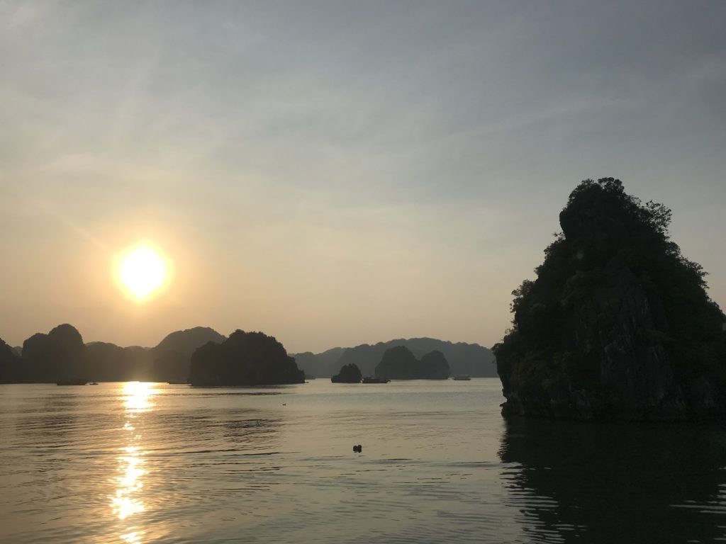 Vietnam, sunset, ha long bay