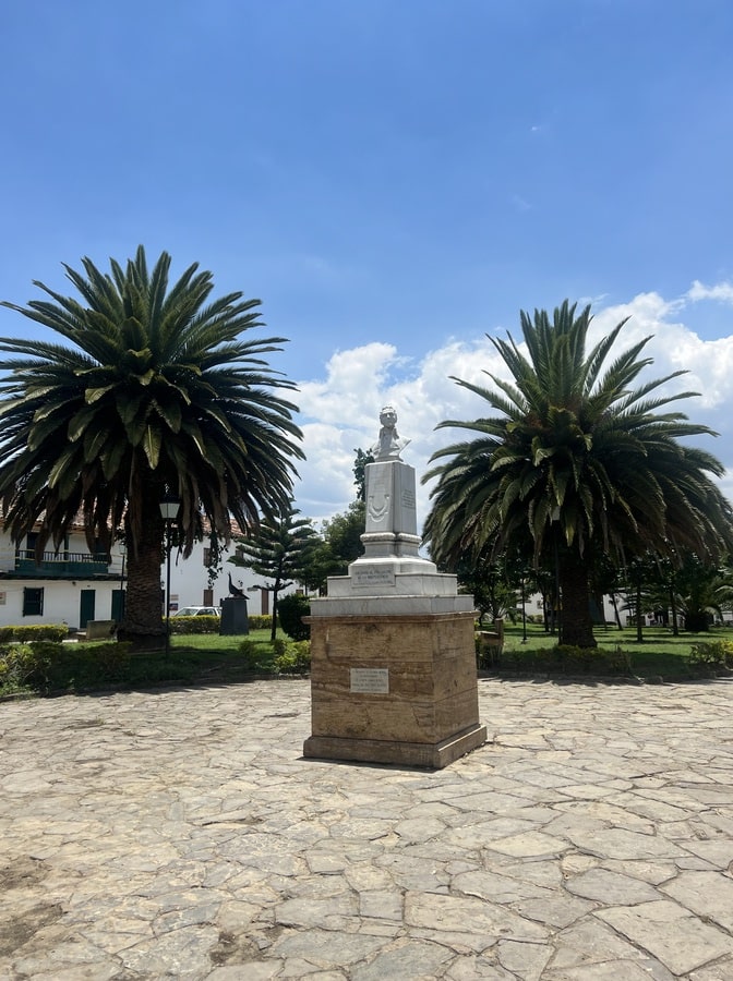 photo of a statue in park in villa de leyva