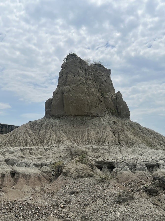 photo of large rock formation in the tatacoa grey desert