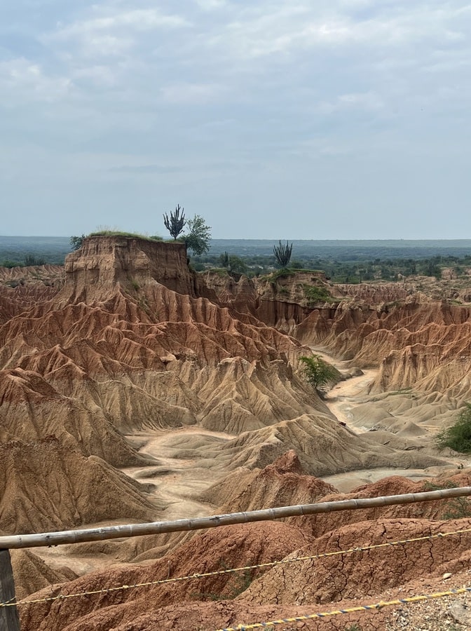 photo from the viewpoint in the tatacoa red desert