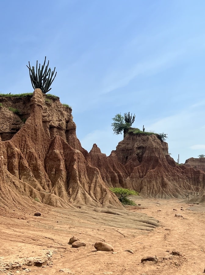 photo of soil formations in red desert