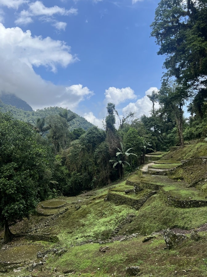 photo showing the stone circle remains in the lost city