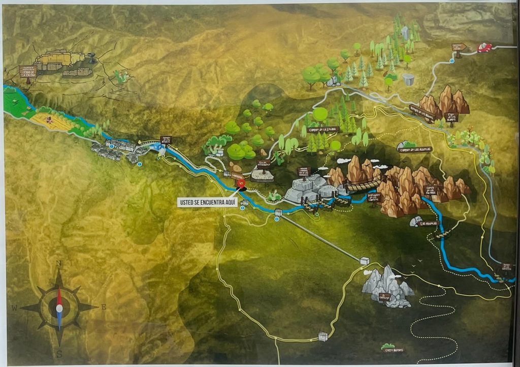 map of Los Cahorros trail