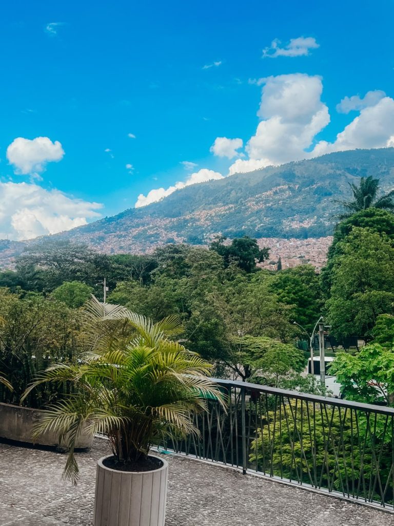 photo showing a view up medellin's valley