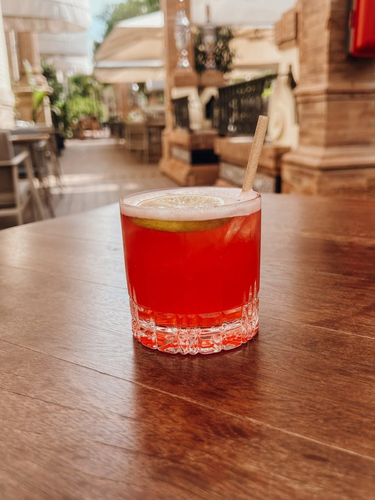 a photo of a mocktail from Hotel Alfonso XIII in Sevilla, Spain