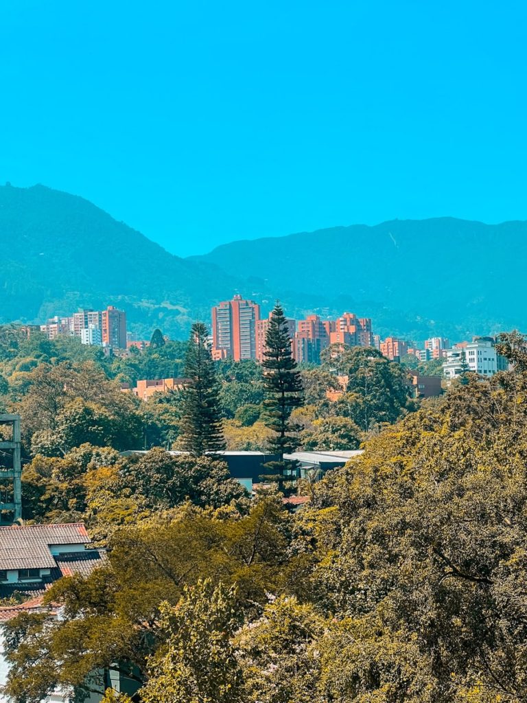 photo of skyscrapers in poblado, medellin surrounded by parks