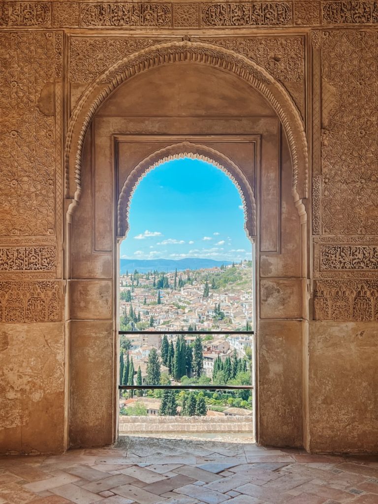 photo of granada from the nasrid palace in alhambra