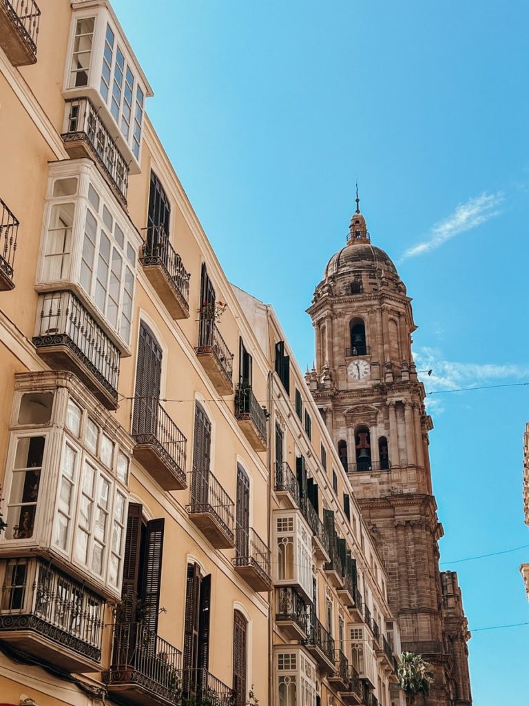 photo of malaga cathedral tower