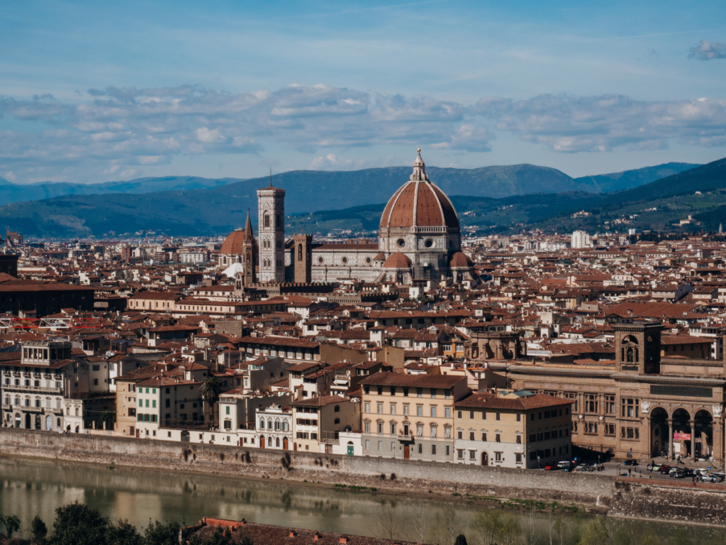 view over Florence from Piazza Michelangelo